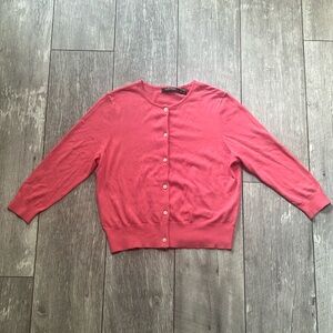 LAUREN BY RALPH LAUREN PINK CARDIGAN